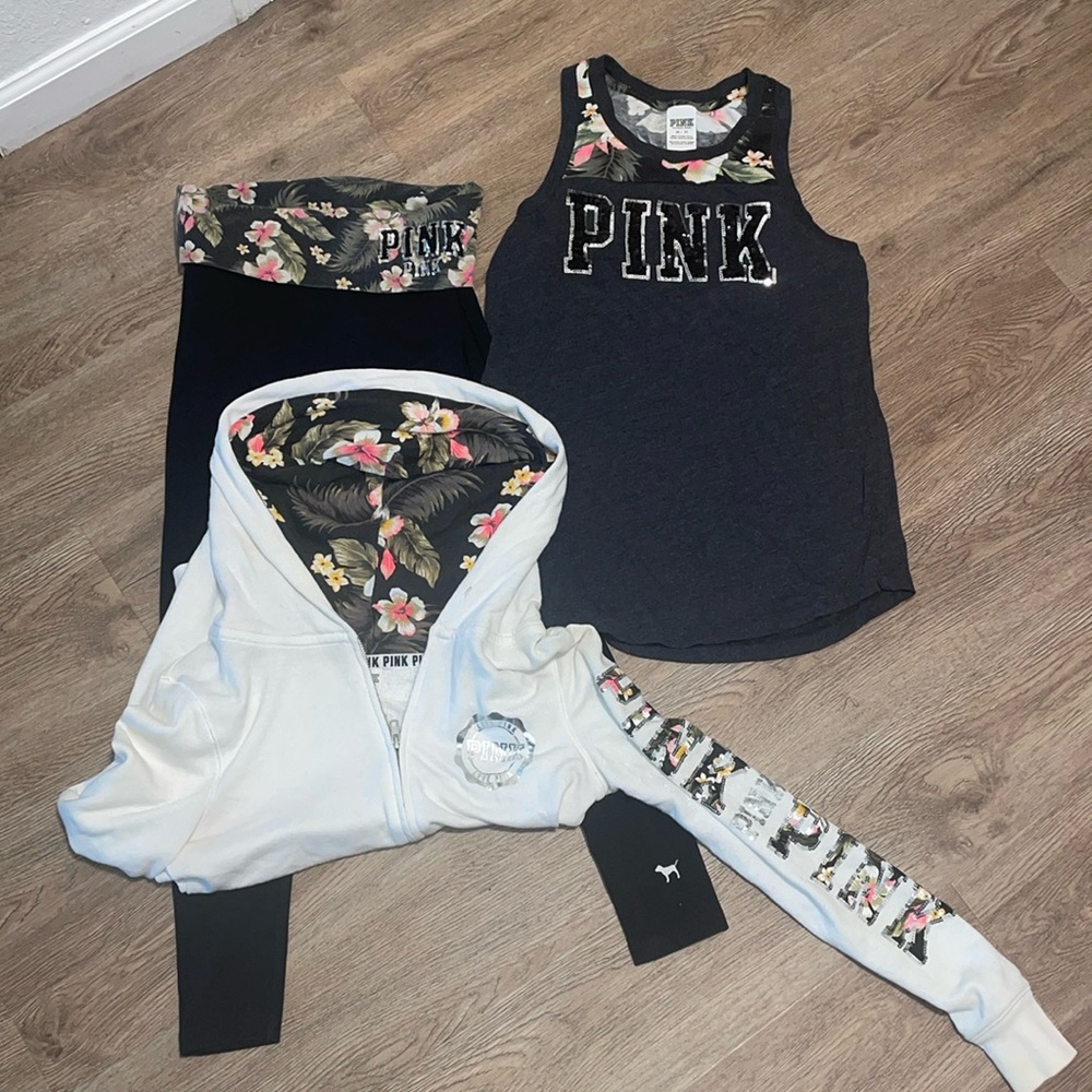 PINK by Victoria’s Secret three piece matching set.